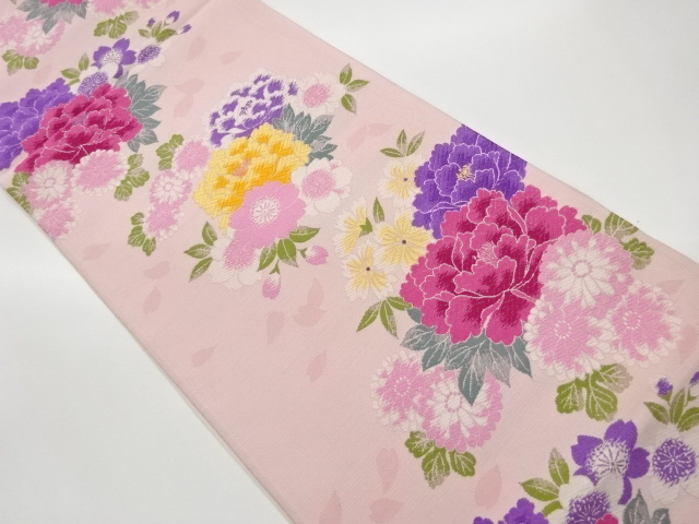 JAPANESE FUKURO OBI / WOVEN FLOWERS